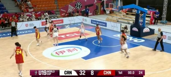 金港赢配资 全面下风！中国女篮U19首节8-32净负加拿大队24分 梁雅琦6分